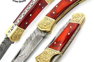 handmade damascus folding knives